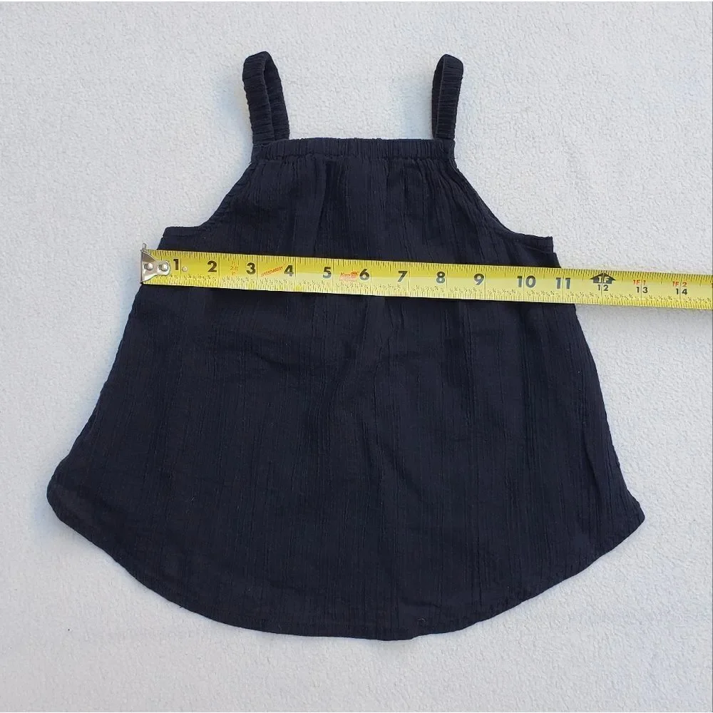Old Navy black flowy open back tank top Size 4T